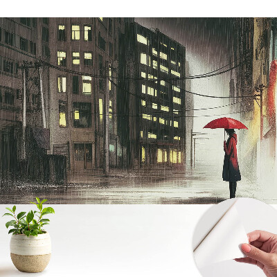 Modern tapéta Városi éjszaka esős hangulat rejtély