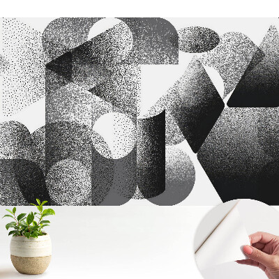 Tapéta Absztrakt geometriai alakzatok fekete és szürke