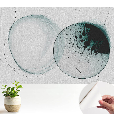 Öntapadós tapéta falra Zöld színű kerek formák