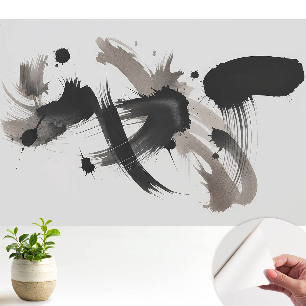 Modern tapéta Kifejező absztrakt dinamikus ecsetvonások