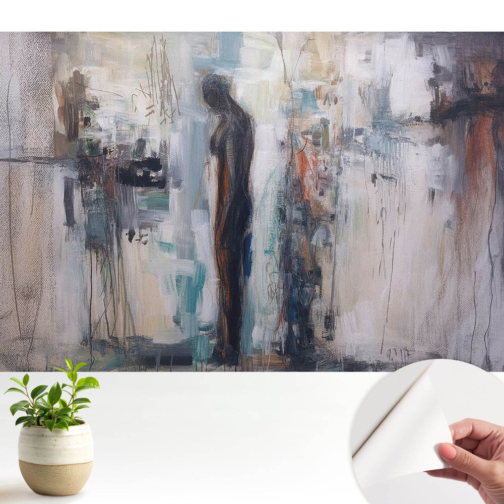 Dekor tapéta Absztrakt sziluett visszafogott színekben