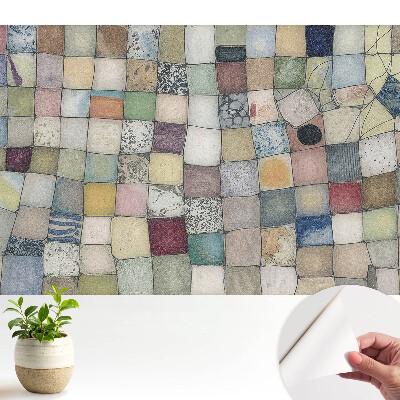 Öntapadós tapéta falra Színes absztrakt négyzetek