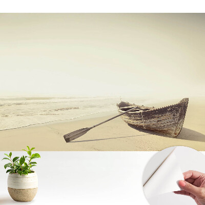 Öntapadós tapéta Egy csendes hajó a parton