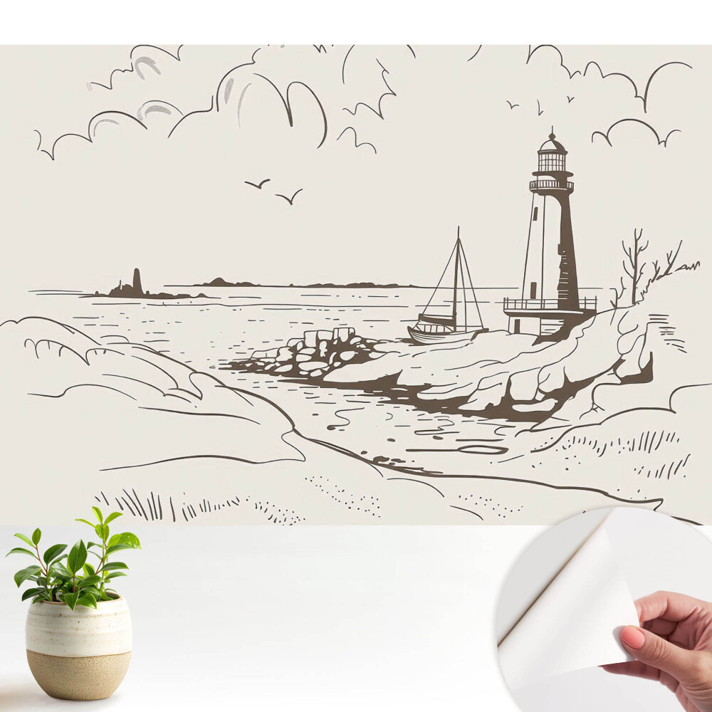 Modern tapéta Egy világítótorony a tenger mellett