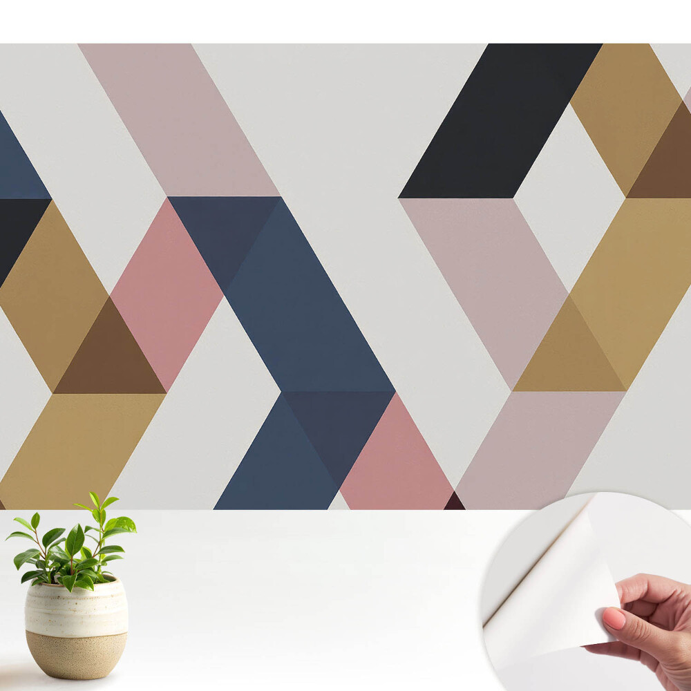 Tapéta Geometrikus alakzatok finom pasztellben