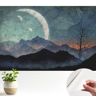 Öntapadó tapéta Titokzatos hegyek és holdak