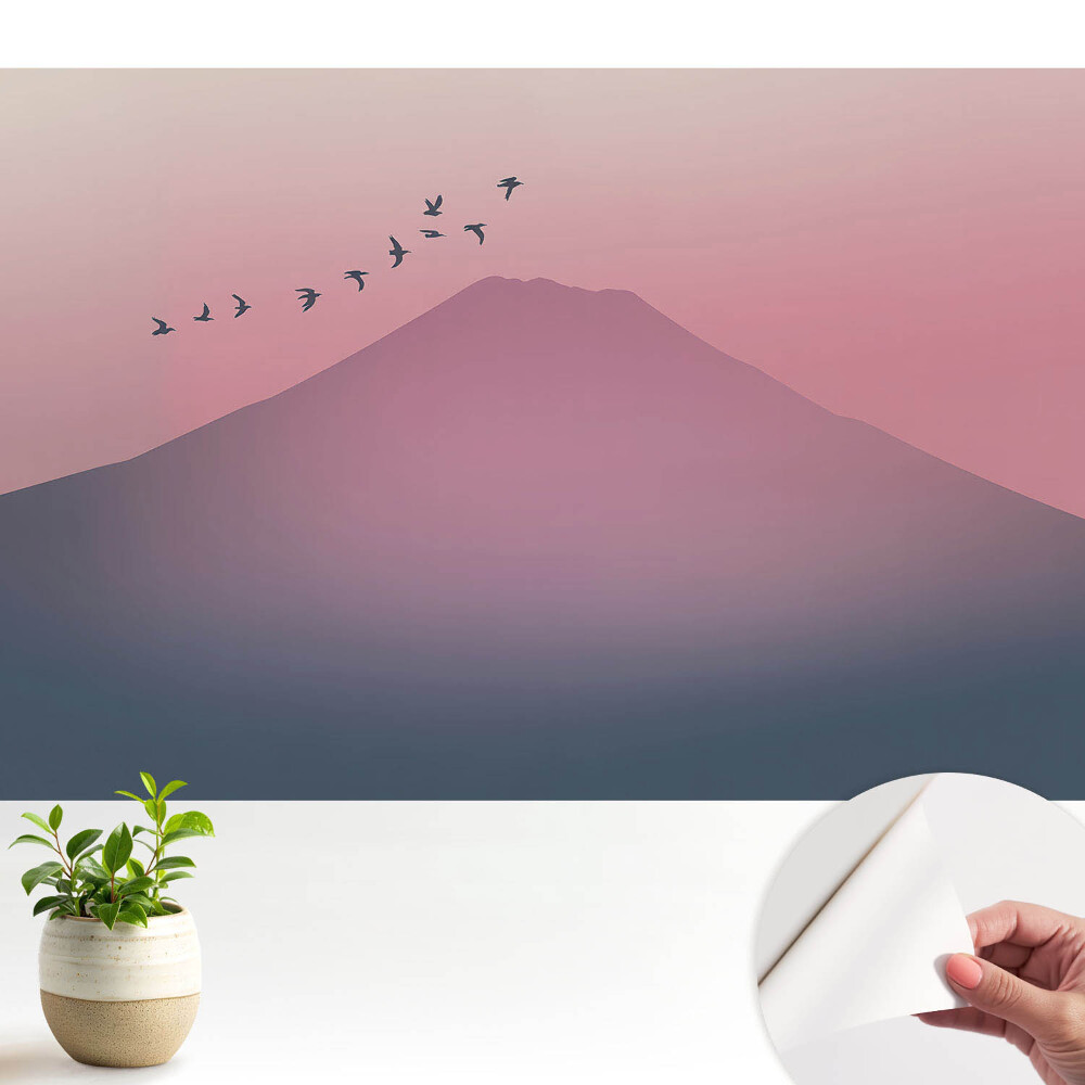 Dekor tapéta Pasztell hegyek naplementekor