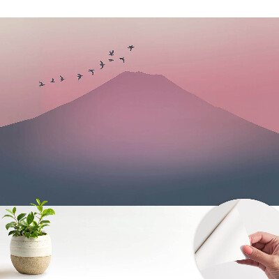 Dekor tapéta Pasztell hegyek naplementekor