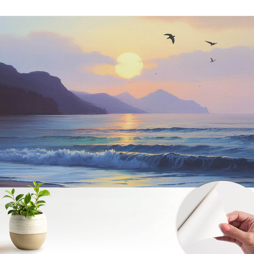 Öntapadós tapéta falra Naplemente a tenger felett klasszikus stílusban