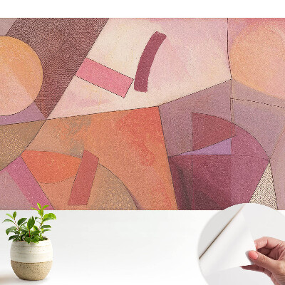 Öntapadós tapéta falra Absztrakt geometriai formák meleg színekben