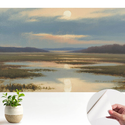 Tapéta Naplemente a mezők felett