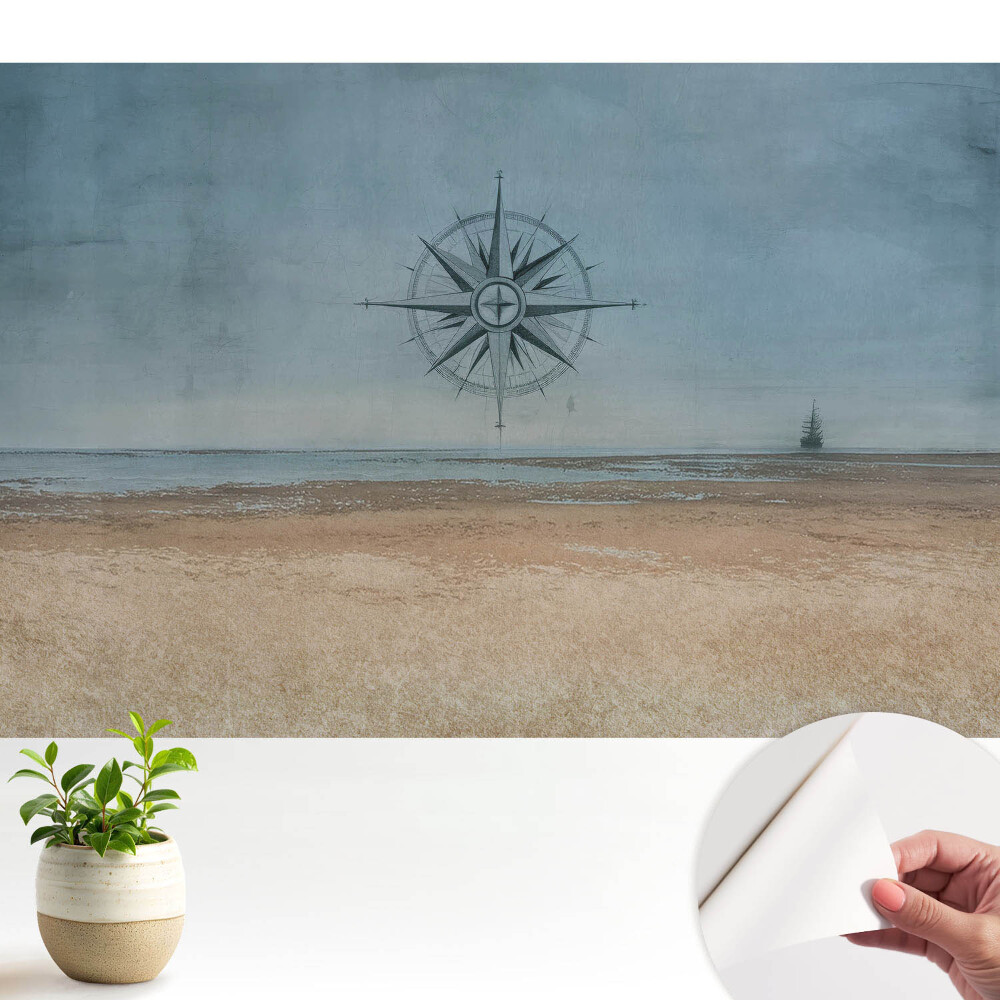 Öntapadó tapéta Iránytű a tenger ellen