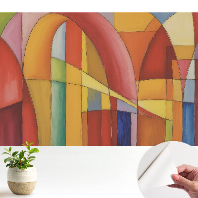 Öntapadós tapéta Színes geometriai ívek
