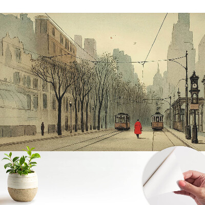 Öntapadós tapéta Városi őszi reggel klasszikus szimmetria