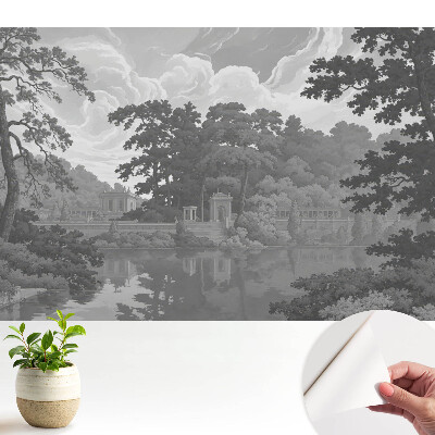 Dekor tapéta Klasszikus tájkép tóval és fákkal