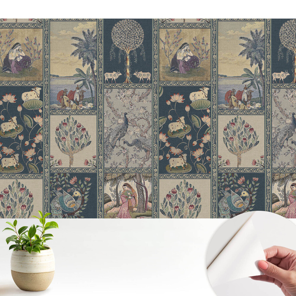 Modern tapéta A természet klasszikus foltvarrásából