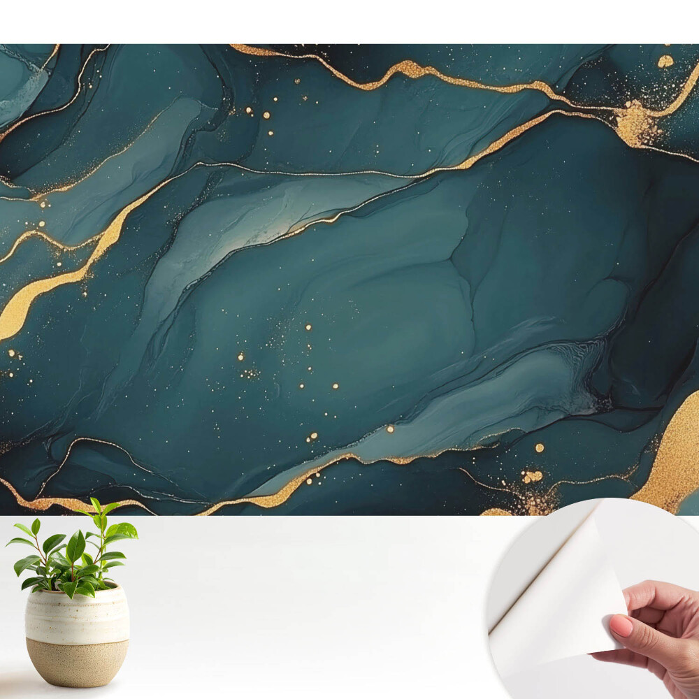 Öntapadós tapéta Elegáns absztrakció sötétkék árnyalatokban