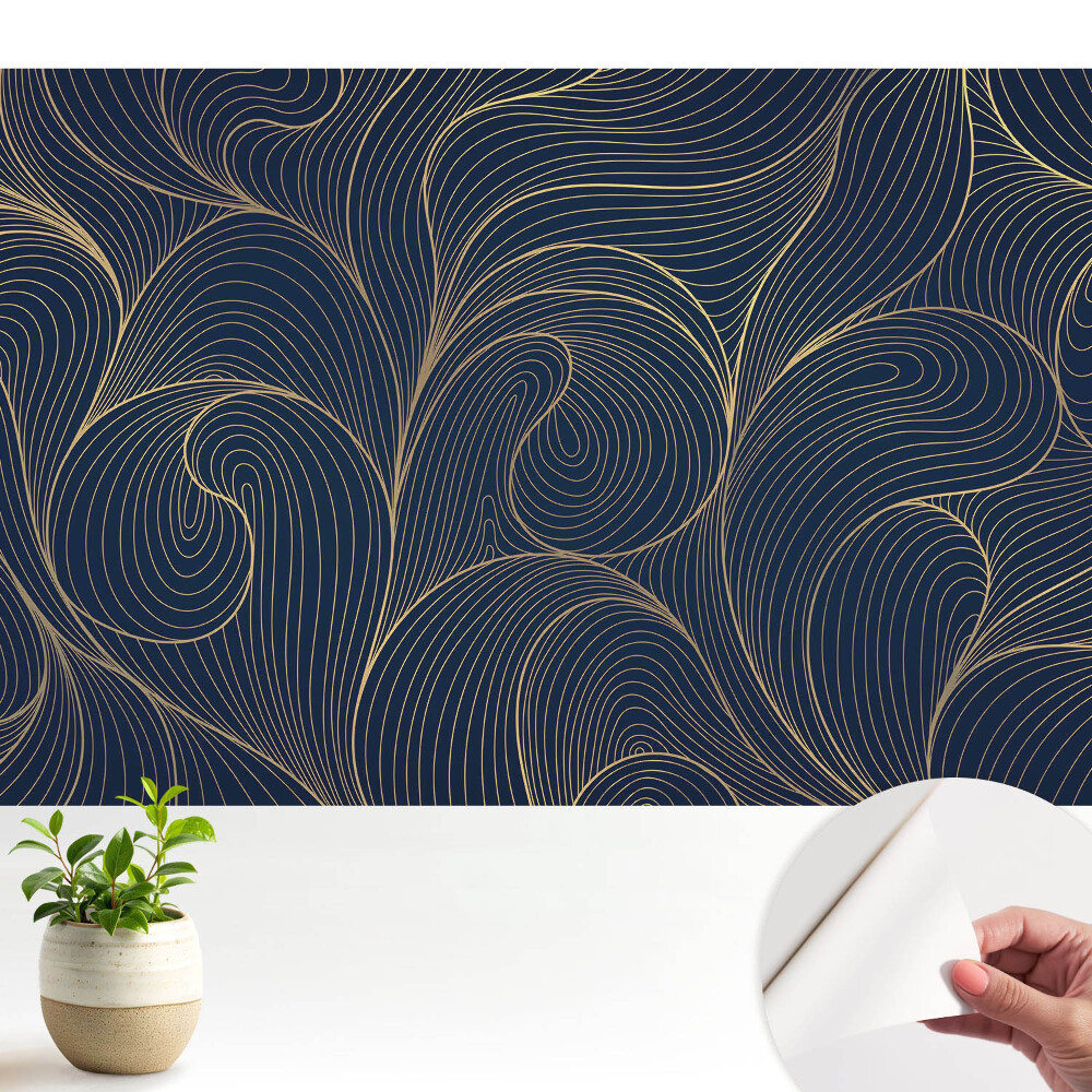 Öntapadós tapéta falra Hullámos vonalak eleganciája és harmóniája