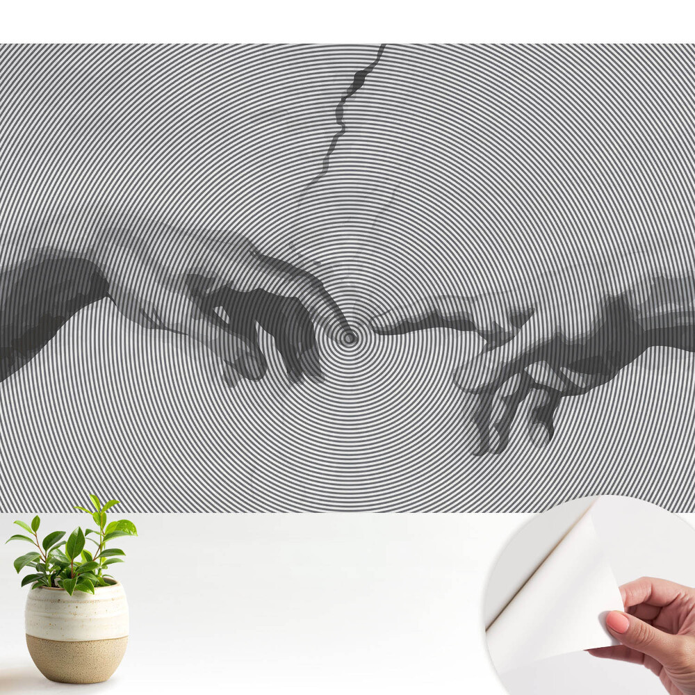 Öntapadó tapéta Koncentrikus vonalakban lévő kezek