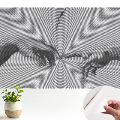 Öntapadó tapéta Koncentrikus vonalakban lévő kezek