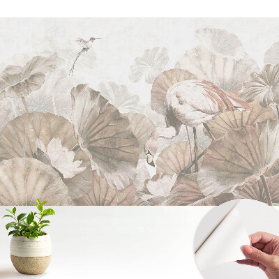 Tapéta Flamingó a levelek között