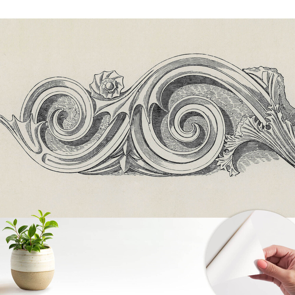 Öntapadós tapéta Stílusos klasszikus növényi dísz