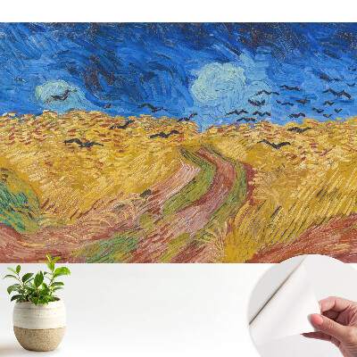 Öntapadós tapéta Élénk színű madarak integetnek a gabonafélék között