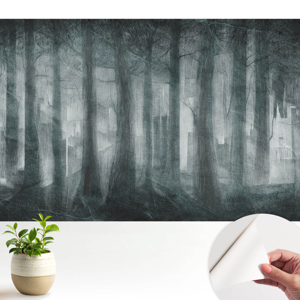 Modern tapéta Városi rejtély az erdő magányában