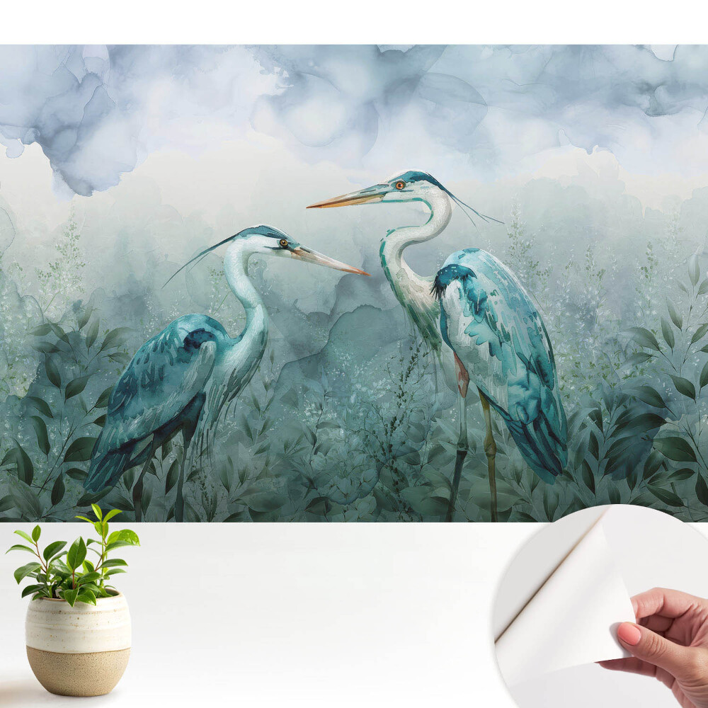 Dekor tapéta A természettel körülvett madarak finom eleganciája