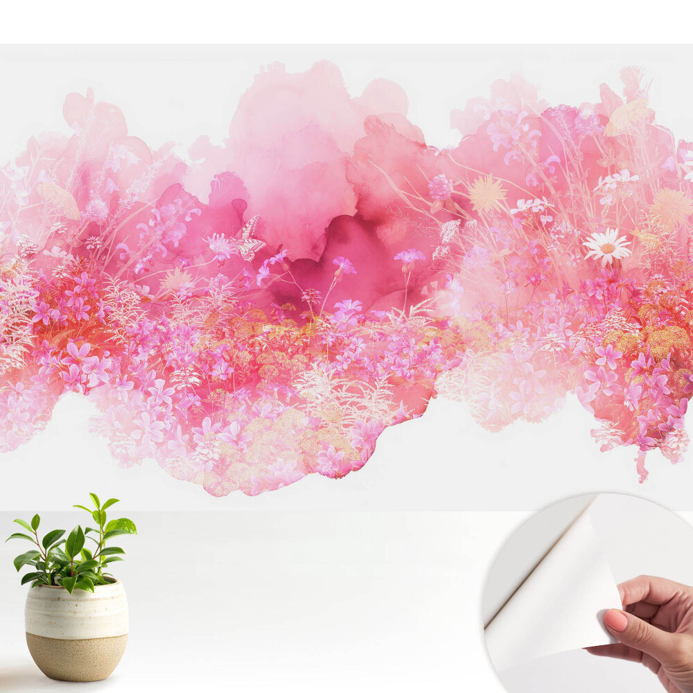 Öntapadó tapéta Rózsaszín virágos absztrakció