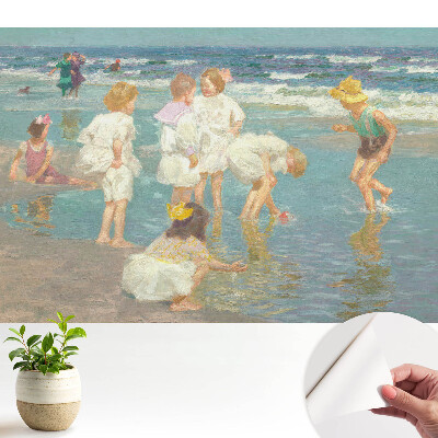 Öntapadós tapéta falra Gyerekek a tengerparton, gyermekkori évek