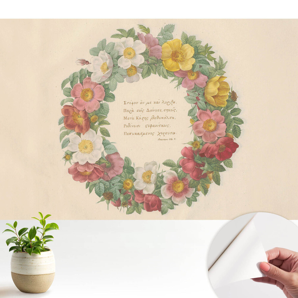 Öntapadós tapéta Klasszikus virágkoszorú