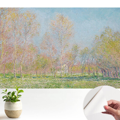 Öntapadós tapéta Egy tavaszi park impresszionista tájképe