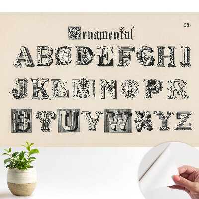 Öntapadós tapéta Dekoratív retro betűk klasszikus stílusban