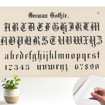 Öntapadó tapéta Elegáns és dekoratív gótikus ábécé