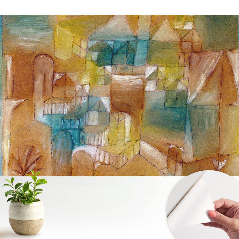 Öntapadós tapéta falra Egy absztrakt, harmóniával teli város