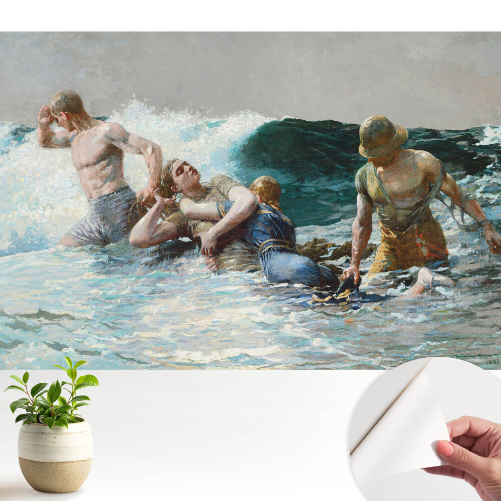 Tapéta Drámai küzdelem a tenger hullámai ellen