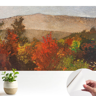 Öntapadós tapéta falra Őszi árnyalatok és festői hegyek