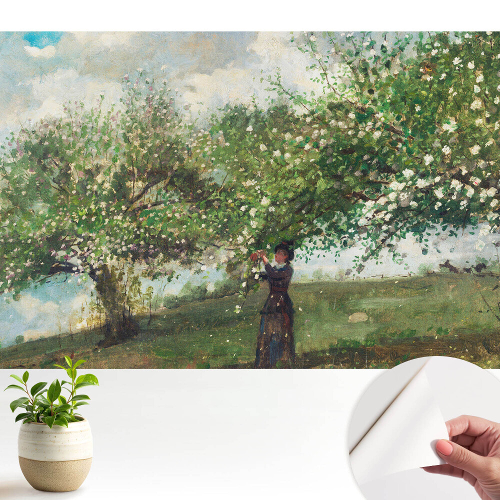 Dekor tapéta Virágfa és nő