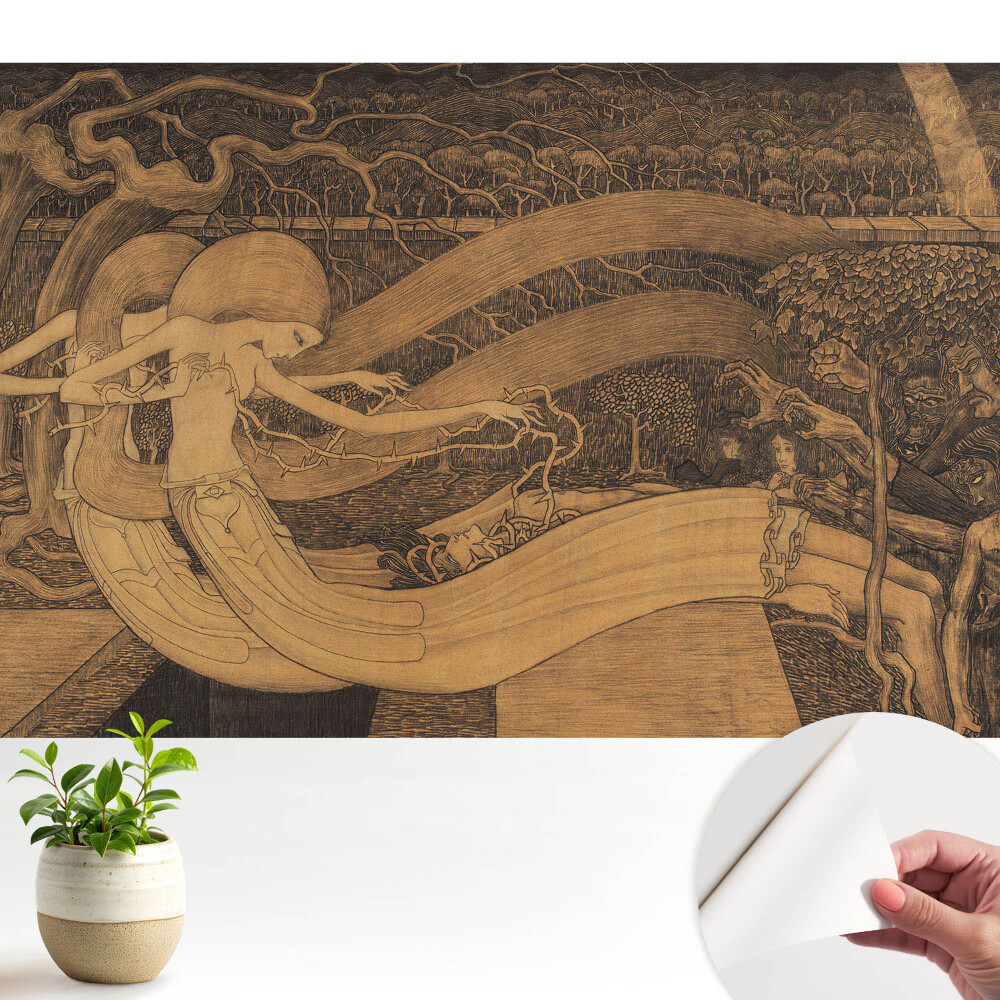 Öntapadós tapéta falra Misztikus szecessziós természet rejtélyes