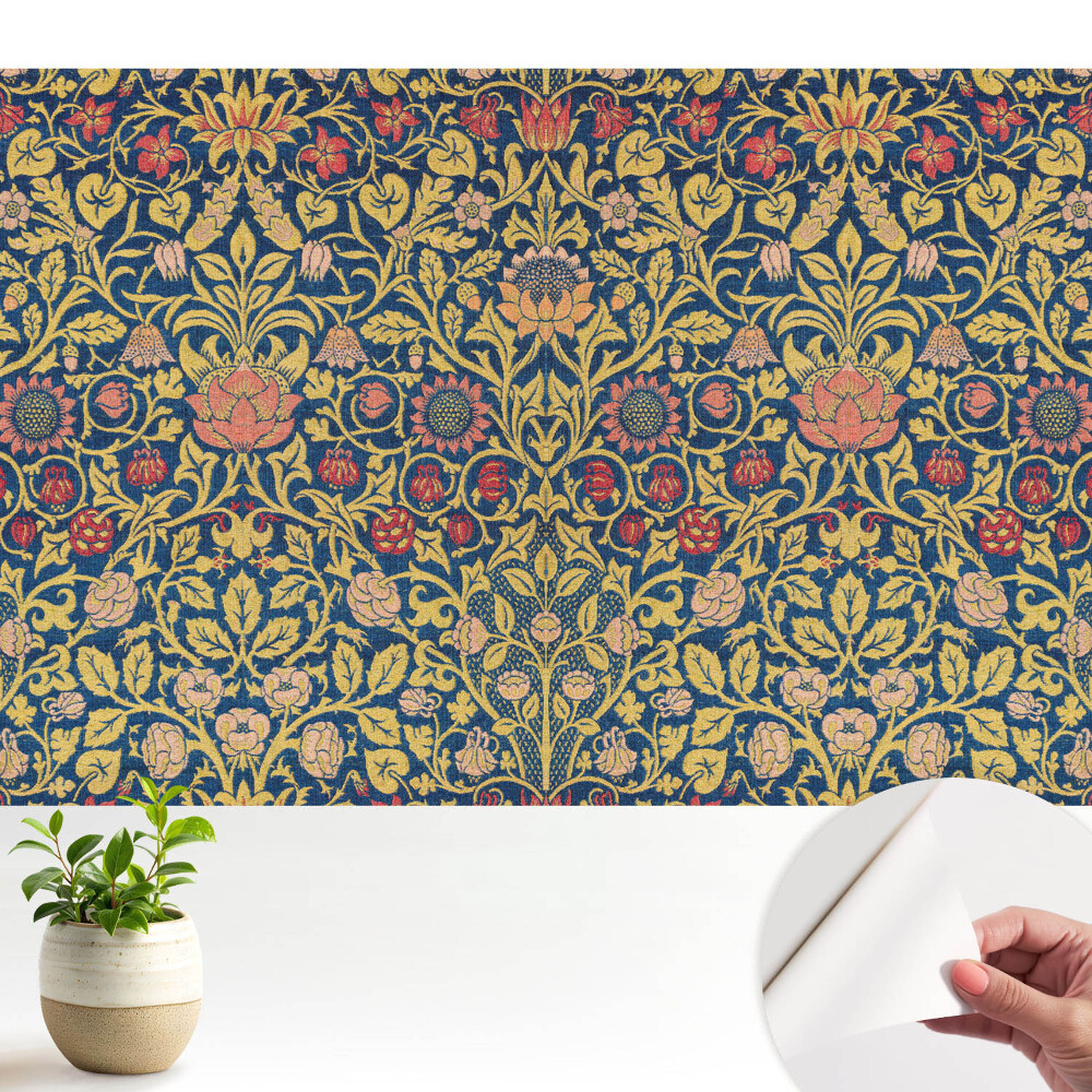 Öntapadó tapéta Elegáns klasszikus virágok ismétlődő kompozícióban