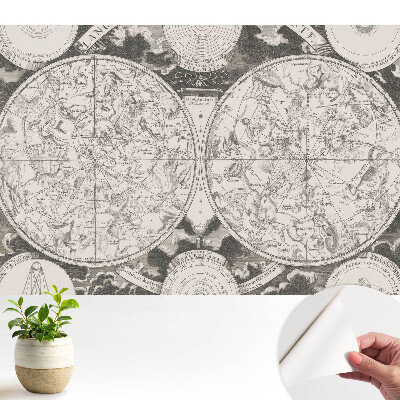 Öntapadós tapéta falra Történelmi csillagképek retro térképészet
