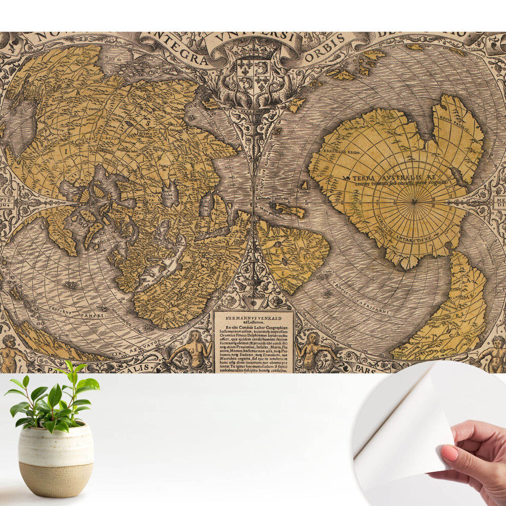 Öntapadós tapéta Antik világtérkép