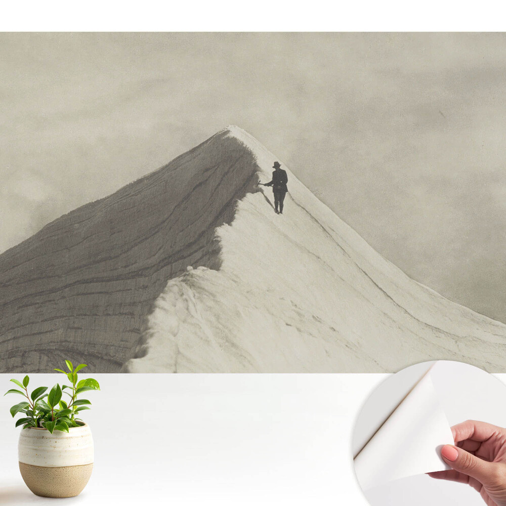 Dekor tapéta Hegycsúcs és magányos hegymászó