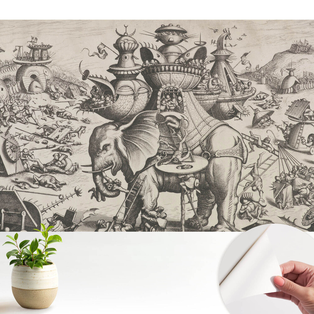 Tapéta Egy szürreális csata, tele részletekkel