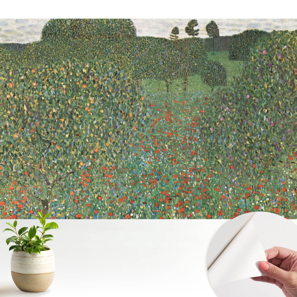 Dekor tapéta Virágzó rét a fák között