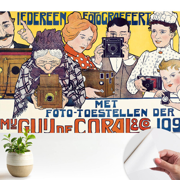 Öntapadós tapéta Retro kamerás reklám