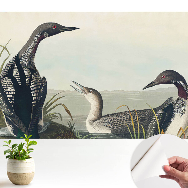 Modern tapéta Három madár klasszikus stílusban.