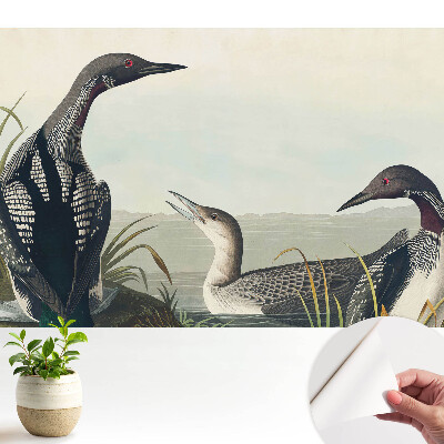 Modern tapéta Három madár klasszikus stílusban.