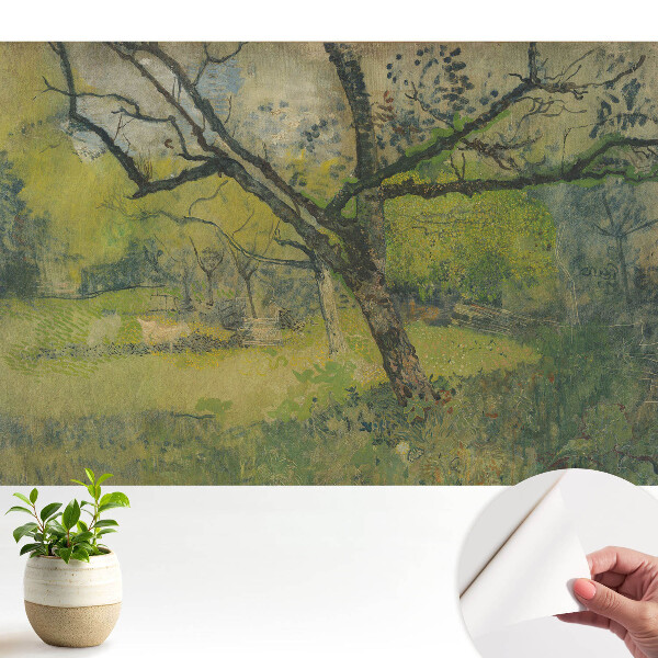 Öntapadó tapéta Festői táj egy központi fával